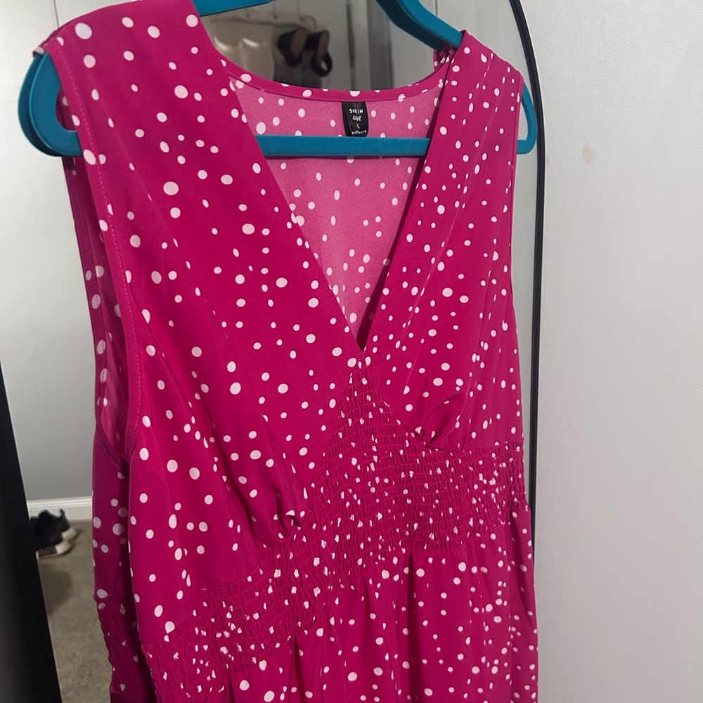 SHEIN Pink Polka Dot Dress - Picture 7 of 11